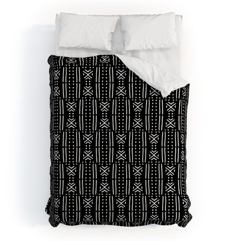 Holli Zollinger MUDCLOTH BLACK Duvet Cover