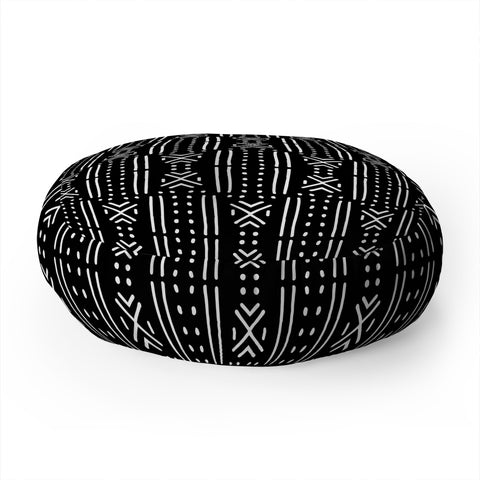 Holli Zollinger MUDCLOTH BLACK Floor Pillow Round