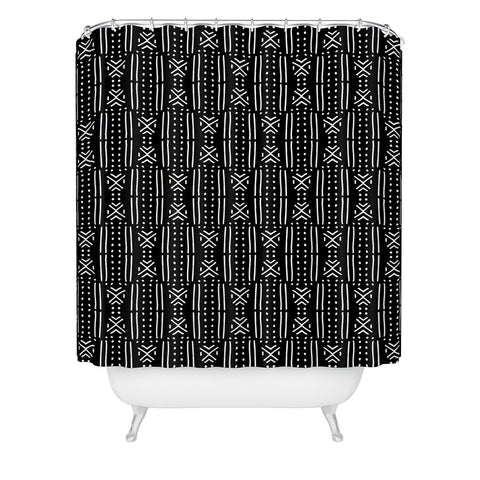 Holli Zollinger MUDCLOTH BLACK Shower Curtain