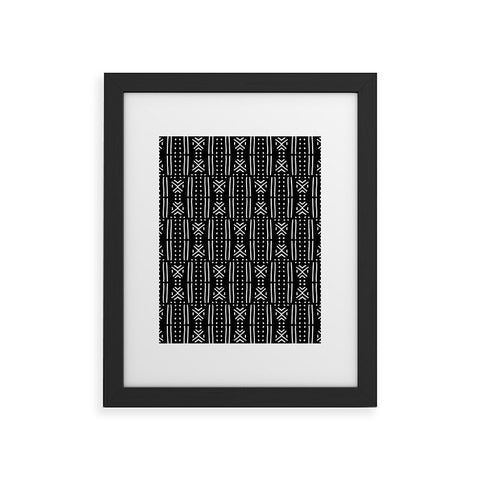 Holli Zollinger MUDCLOTH BLACK Framed Art Print