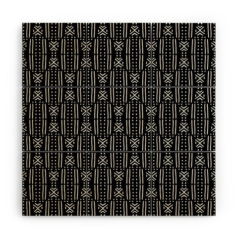Holli Zollinger MUDCLOTH BLACK Wood Wall Mural