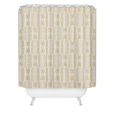 Holli Zollinger MUDCLOTH GOLD Shower Curtain