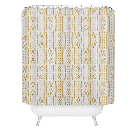 Holli Zollinger MUDCLOTH GOLD Shower Curtain
