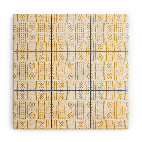 Holli Zollinger MUDCLOTH GOLD Wood Wall Mural