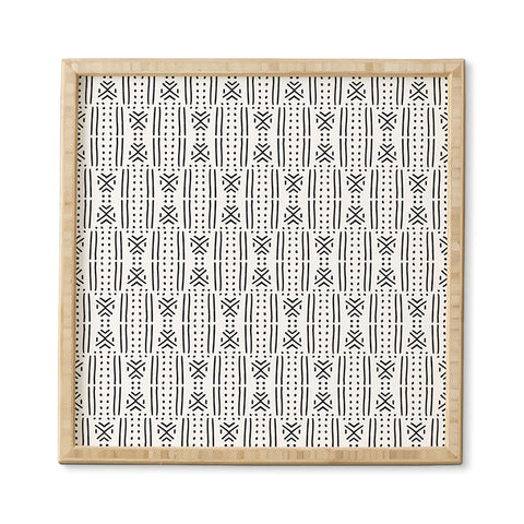 Holli Zollinger MUDCLOTH WHITE Framed Wall Art