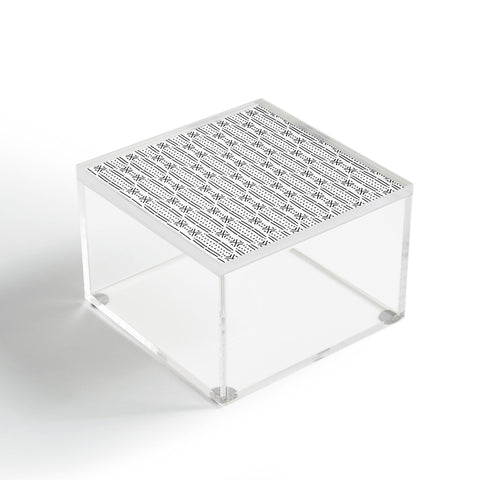 Holli Zollinger MUDCLOTH WHITE Acrylic Box