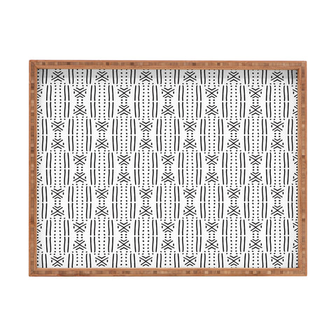 Holli Zollinger MUDCLOTH WHITE Rectangular Tray