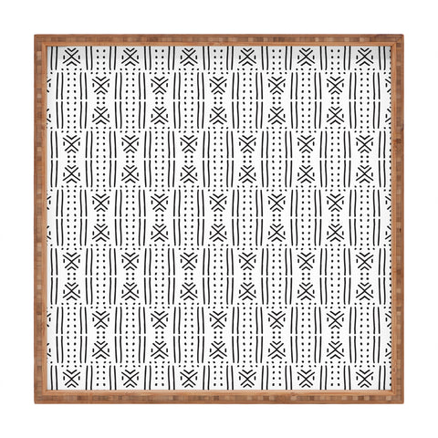 Holli Zollinger MUDCLOTH WHITE Square Tray