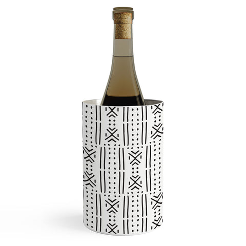 Holli Zollinger MUDCLOTH WHITE Wine Chiller