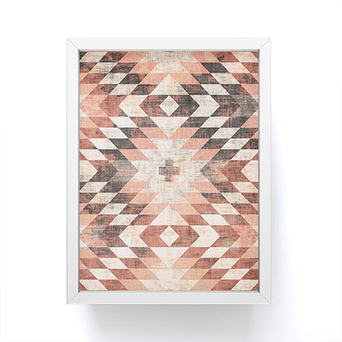 Holli Zollinger NATIVE CORAL DIAMOND Framed Mini Art Print