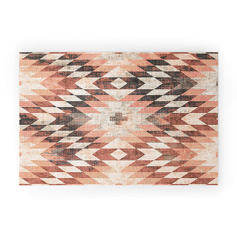 Holli Zollinger NATIVE CORAL DIAMOND Welcome Mat