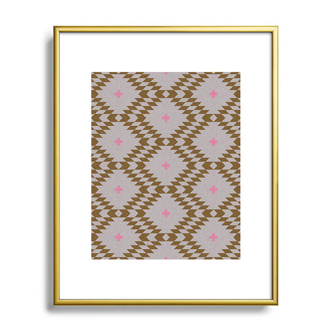 Holli Zollinger Native Natural Plus Pink Metal Framed Art Print