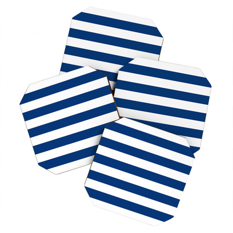 Holli Zollinger Navy Stripe Coaster Set