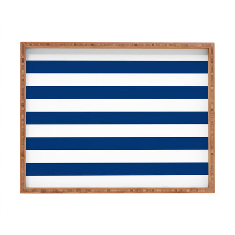 Holli Zollinger Navy Stripe Rectangular Tray