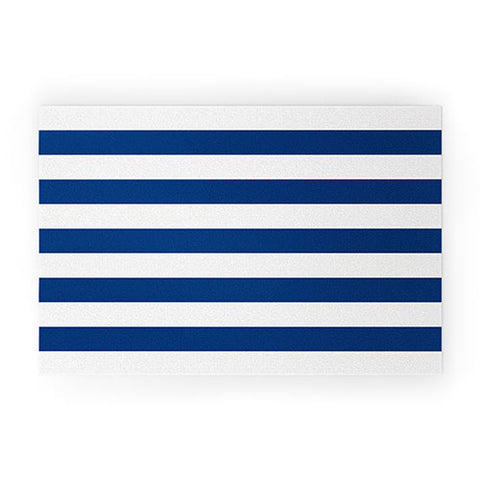 Holli Zollinger Navy Stripe Welcome Mat