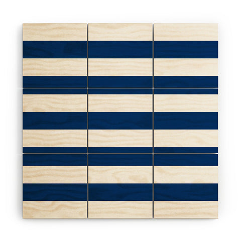 Holli Zollinger Navy Stripe Wood Wall Mural