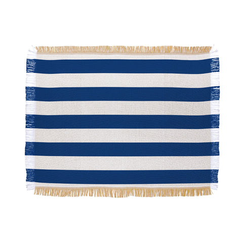 Holli Zollinger Navy Stripe Throw Blanket