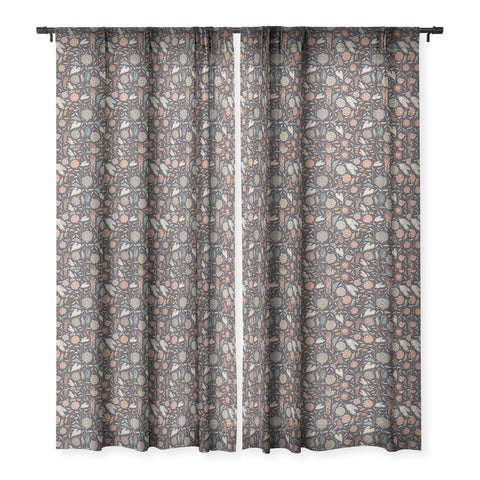 Holli Zollinger NIGHT BLOSSOM Sheer Window Curtain