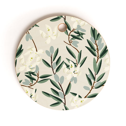 Holli Zollinger OLIVE BLOOM Cutting Board Round