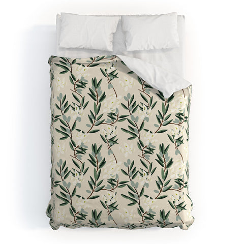 Holli Zollinger OLIVE BLOOM Duvet Cover