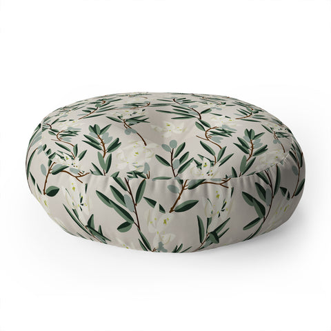 Holli Zollinger OLIVE BLOOM Floor Pillow Round