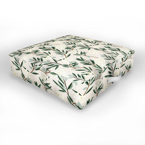 Holli Zollinger OLIVE BLOOM Outdoor Floor Cushion