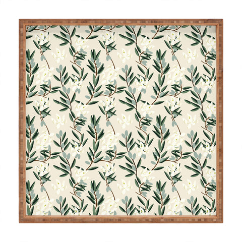 Holli Zollinger OLIVE BLOOM Square Tray