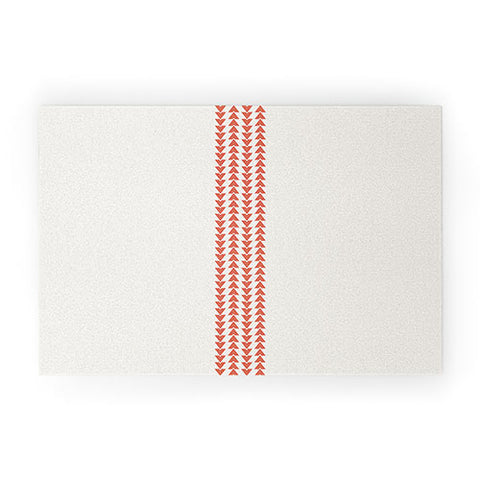 Holli Zollinger ORANGE VEE Welcome Mat