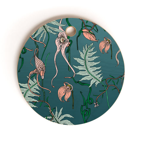 Holli Zollinger ORCHID BOTANICAL Cutting Board Round