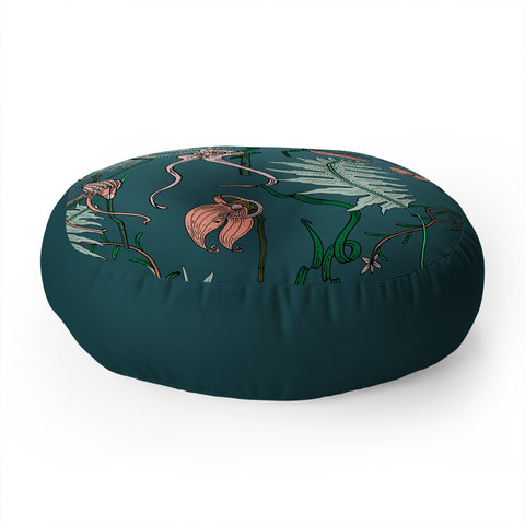 Holli Zollinger ORCHID BOTANICAL Floor Pillow Round
