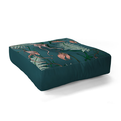 Holli Zollinger ORCHID BOTANICAL Floor Pillow Square