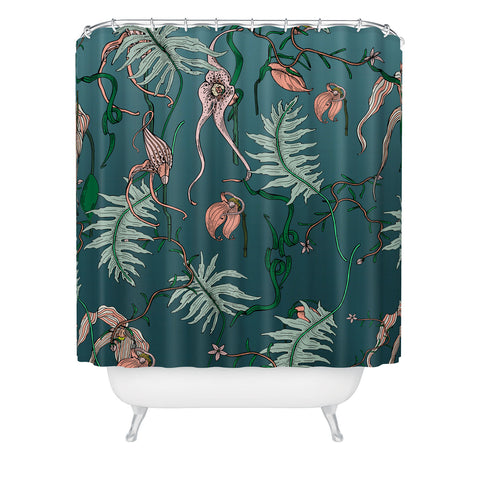 Holli Zollinger ORCHID BOTANICAL Shower Curtain
