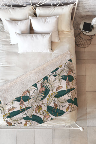 Holli Zollinger ORCHID GARDEN AMORA Fleece Throw Blanket