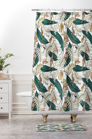 Holli Zollinger ORCHID GARDEN AMORA Shower Curtain And Mat