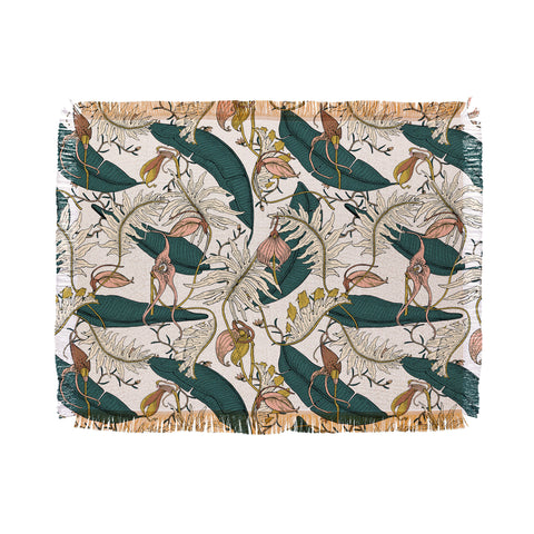 Holli Zollinger ORCHID GARDEN AMORA Throw Blanket