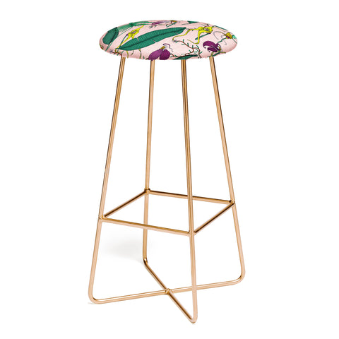 Holli Zollinger ORCHID GARDEN PINK Bar Stool
