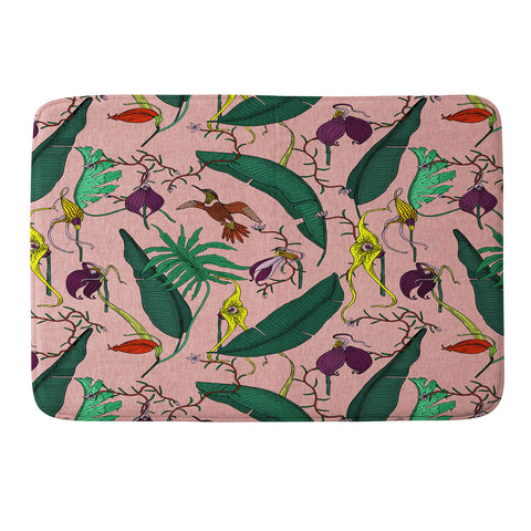 Holli Zollinger ORCHID GARDEN PINK Memory Foam Bath Mat