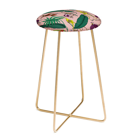 Holli Zollinger ORCHID GARDEN PINK Counter Stool