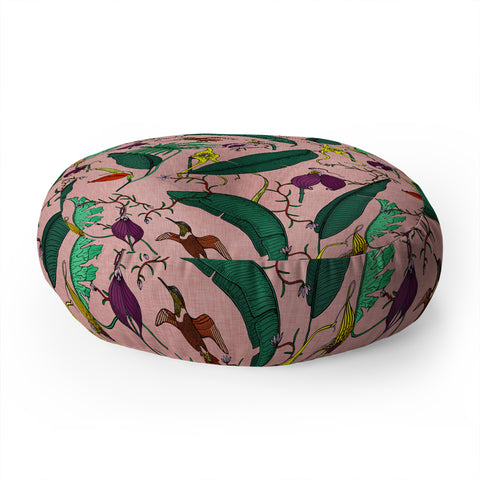 Holli Zollinger ORCHID GARDEN PINK Floor Pillow Round