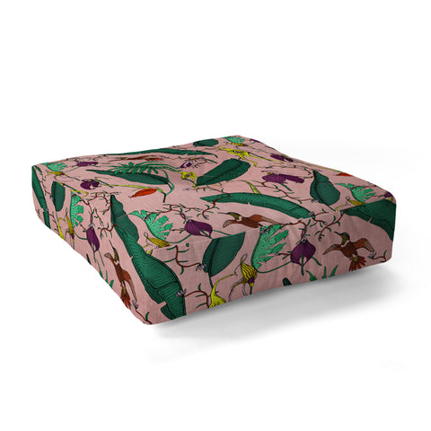 Holli Zollinger ORCHID GARDEN PINK Floor Pillow Square