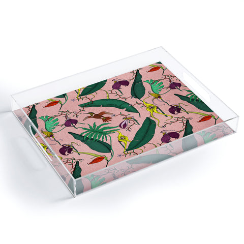 Holli Zollinger ORCHID GARDEN PINK Acrylic Tray