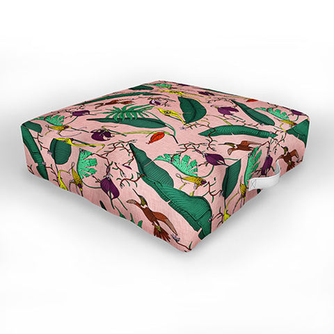 Holli Zollinger ORCHID GARDEN PINK Outdoor Floor Cushion