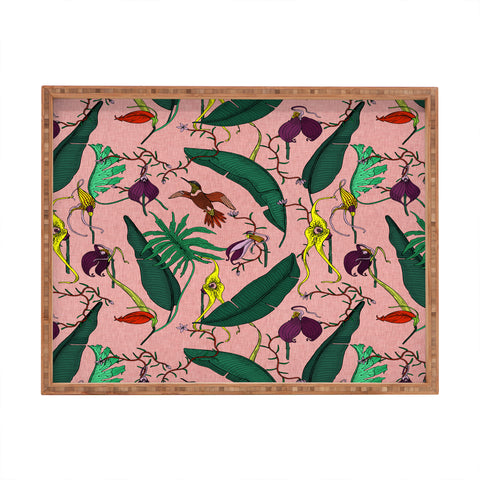 Holli Zollinger ORCHID GARDEN PINK Rectangular Tray
