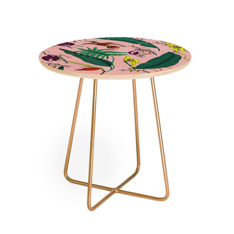Holli Zollinger ORCHID GARDEN PINK Round Side Table