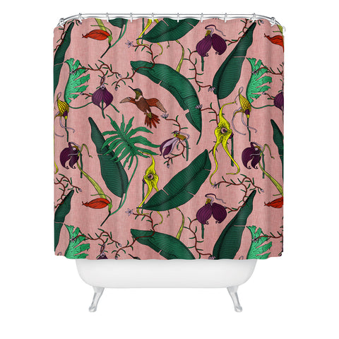 Holli Zollinger ORCHID GARDEN PINK Shower Curtain