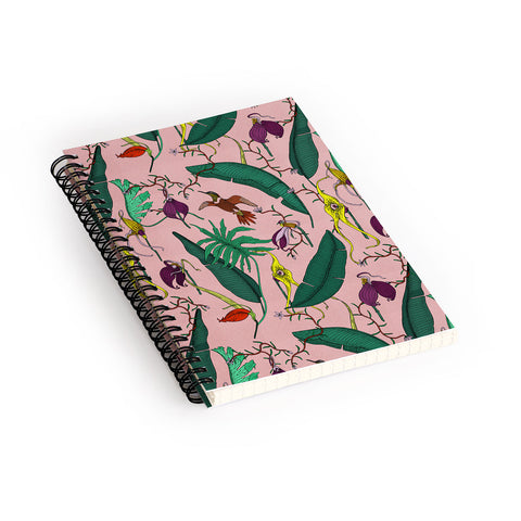 Holli Zollinger ORCHID GARDEN PINK Spiral Notebook