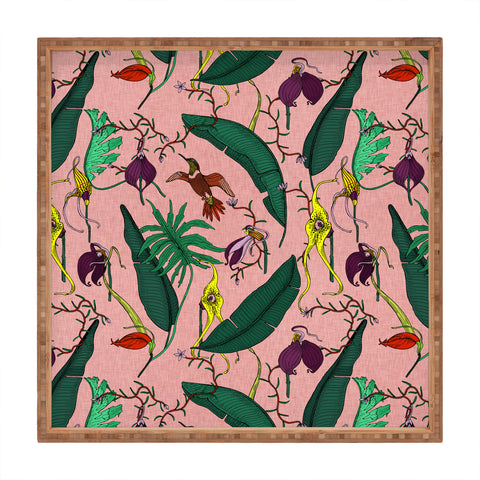 Holli Zollinger ORCHID GARDEN PINK Square Tray