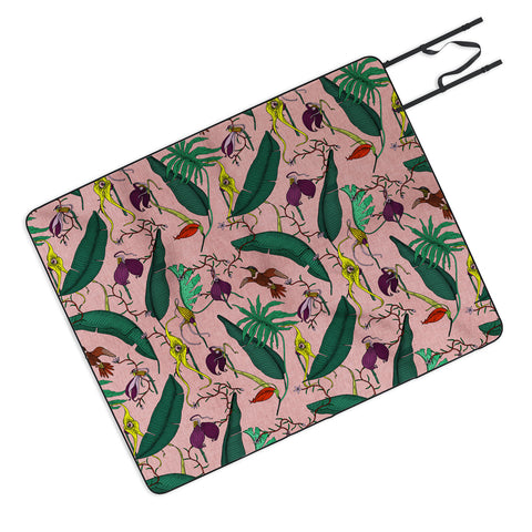 Holli Zollinger ORCHID GARDEN PINK Picnic Blanket