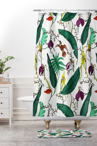 Holli Zollinger ORCHID GARDEN Shower Curtain And Mat