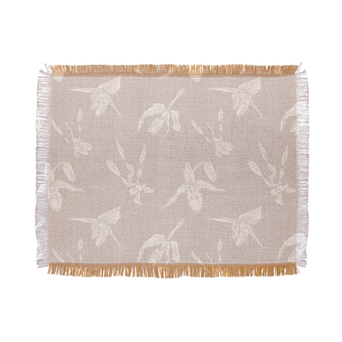 Holli Zollinger ORCHID LINEN Throw Blanket